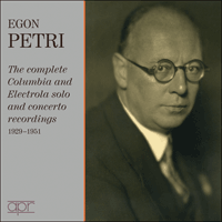 APR7701 - Egon Petri - The complete Columbia and Electrola solo and concerto recordings