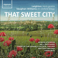 SIGCD917 - Leighton & Vaughan Williams: That sweet city